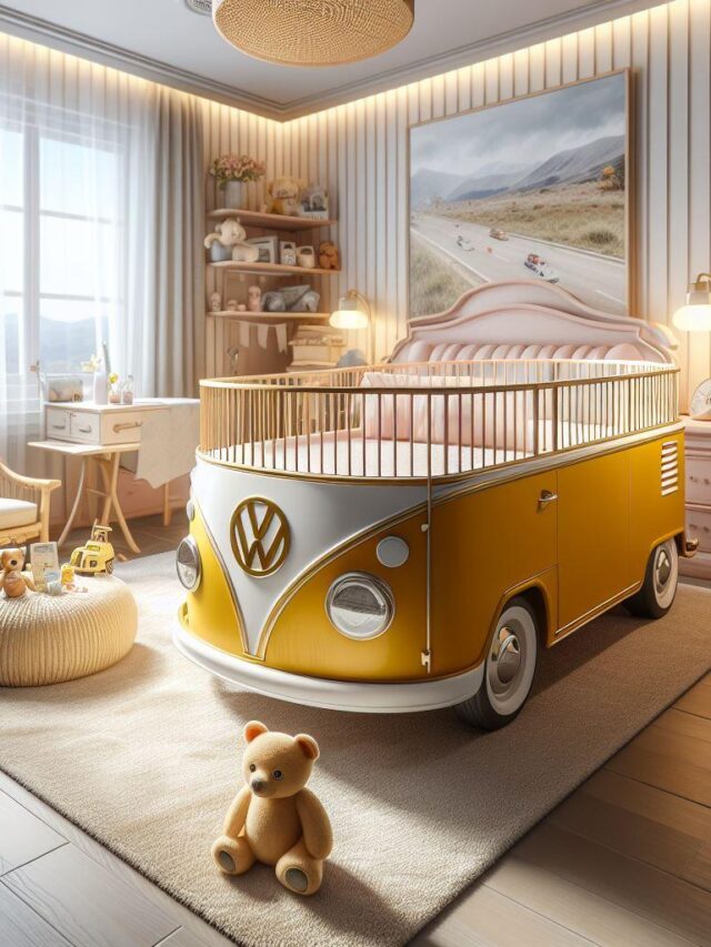 Volkswagen Inspired Baby Crib: Dreamy Sleeps with Automotive Flair