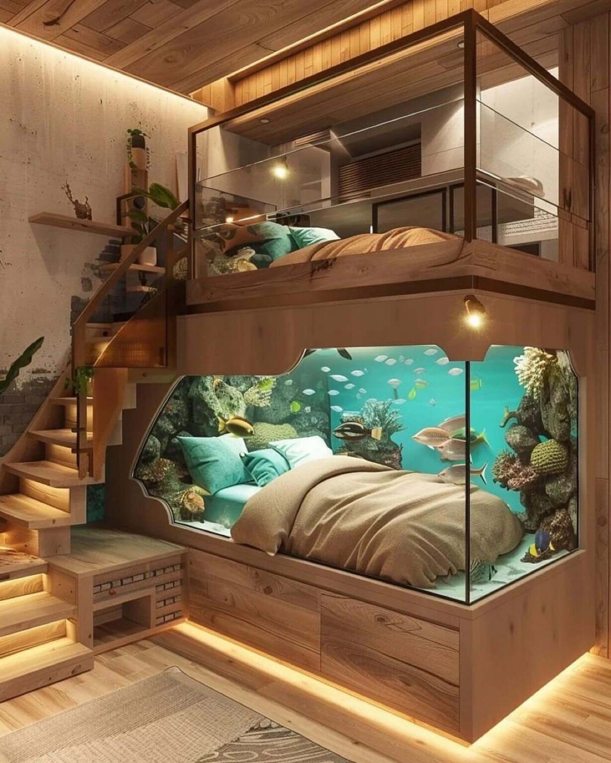 Aquarium Beds: Dreaming Amidst Underwater Serenity In Your Bedroom ...