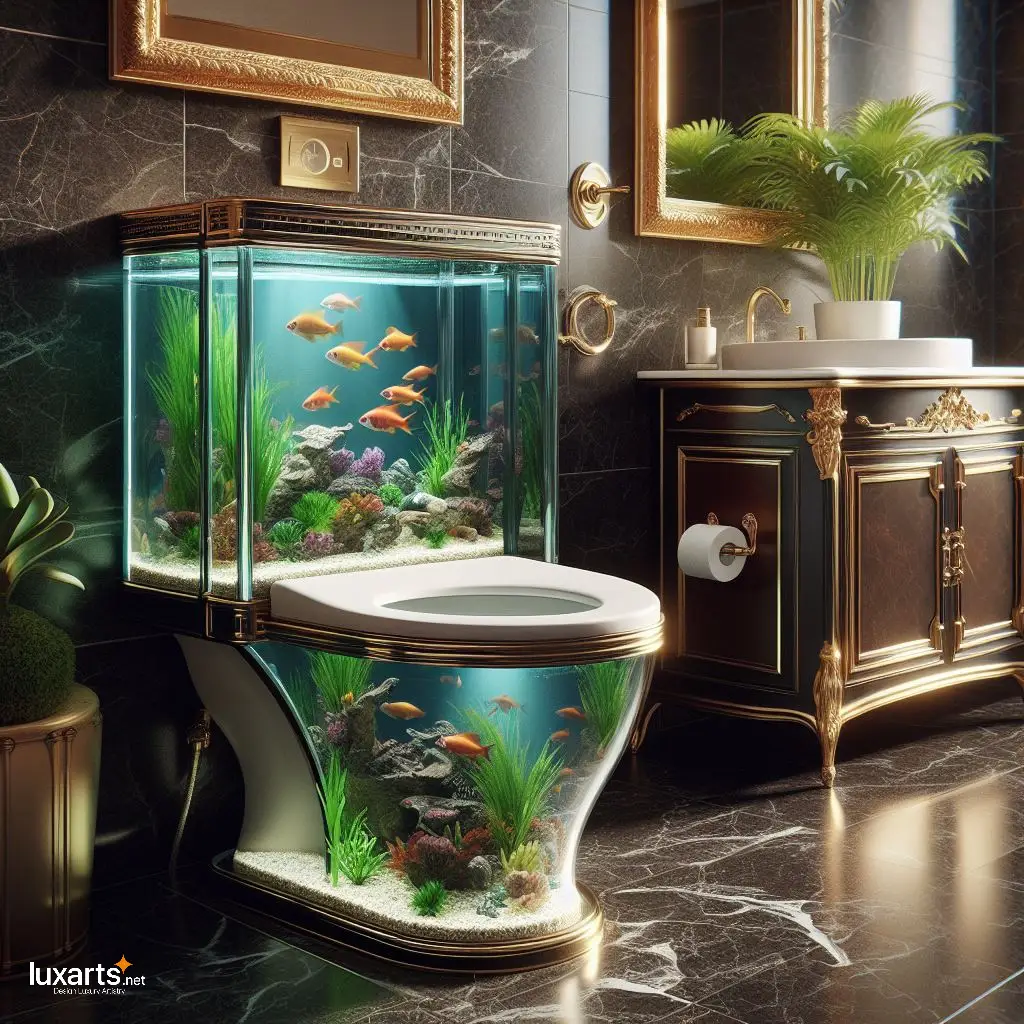Aquarium Toilet: Immerse Yourself in Underwater Wonder in the Bathroom luxarts aquarium toilet 10