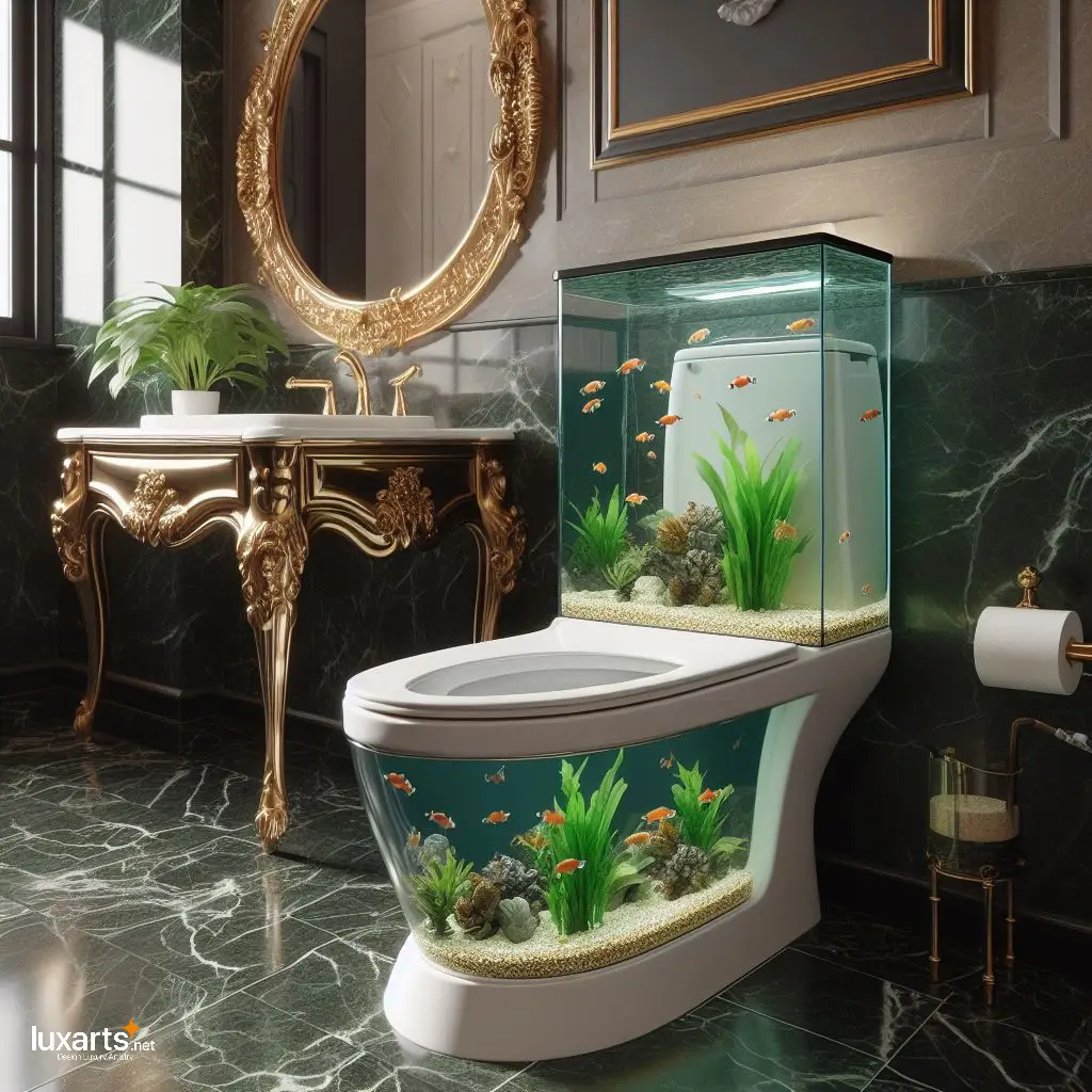 Aquarium Toilet: Immerse Yourself in Underwater Wonder in the Bathroom luxarts aquarium toilet 12