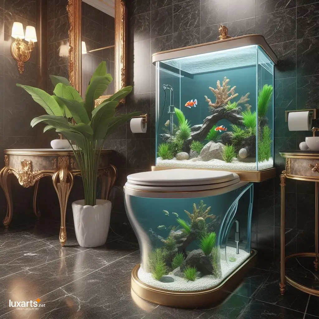 Aquarium Toilet: Immerse Yourself in Underwater Wonder in the Bathroom luxarts aquarium toilet 13