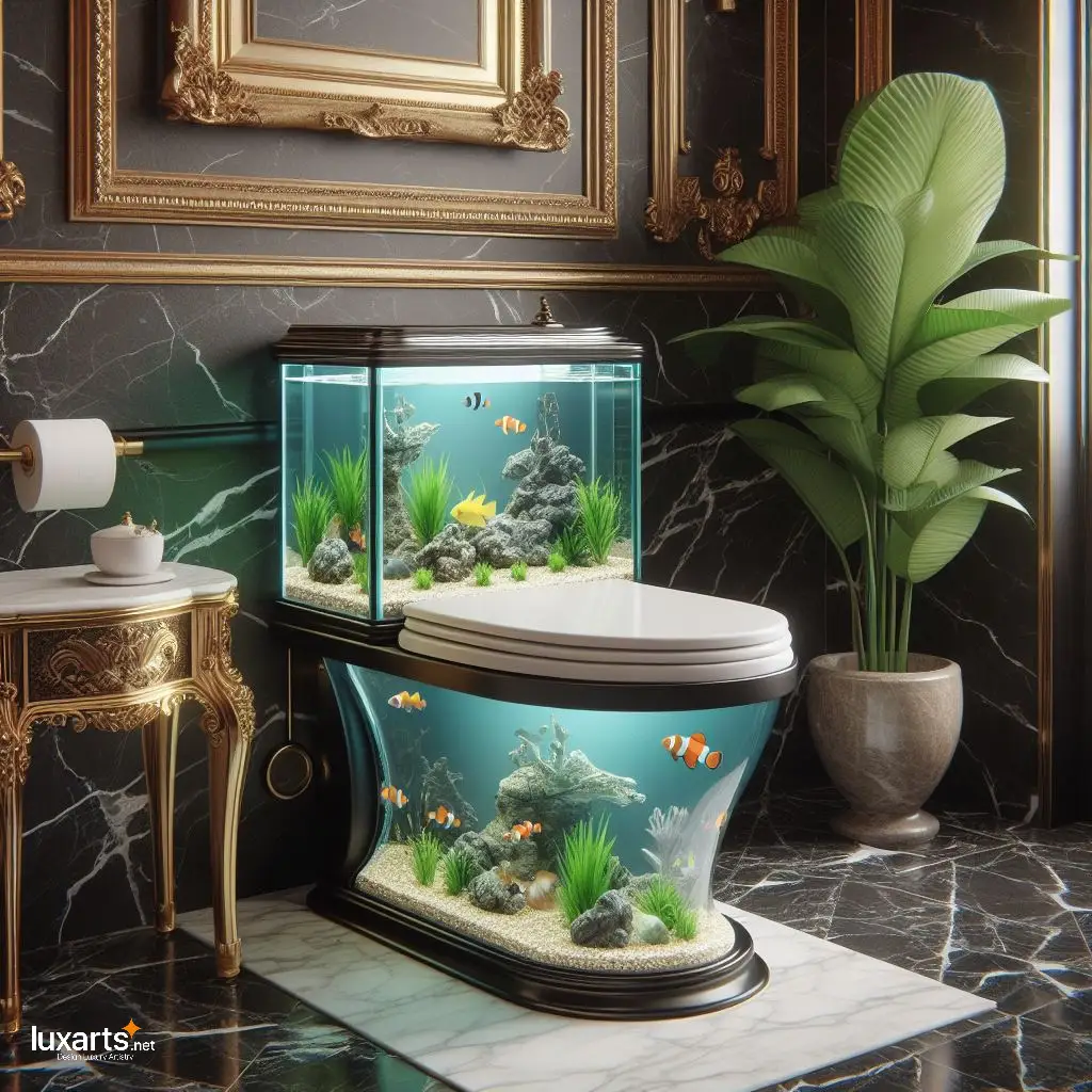 Aquarium Toilet: Immerse Yourself in Underwater Wonder in the Bathroom luxarts aquarium toilet 9