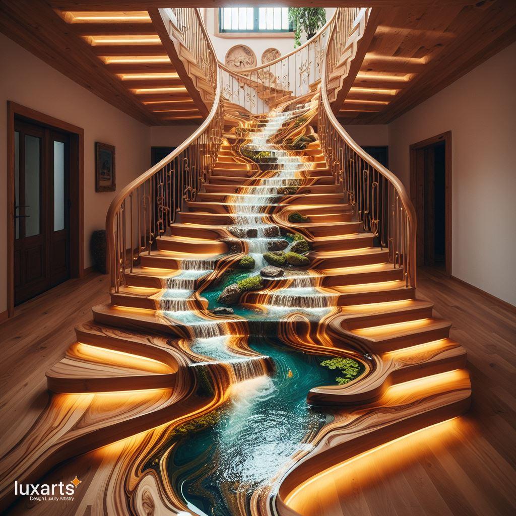 Enchanting Epoxy River Stairs: Indoor Masterpieces Inspired by Nature