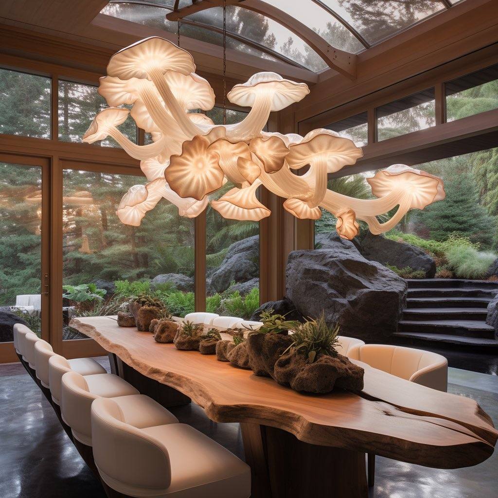 Living Room Chandelier Inspired by Mushrooms