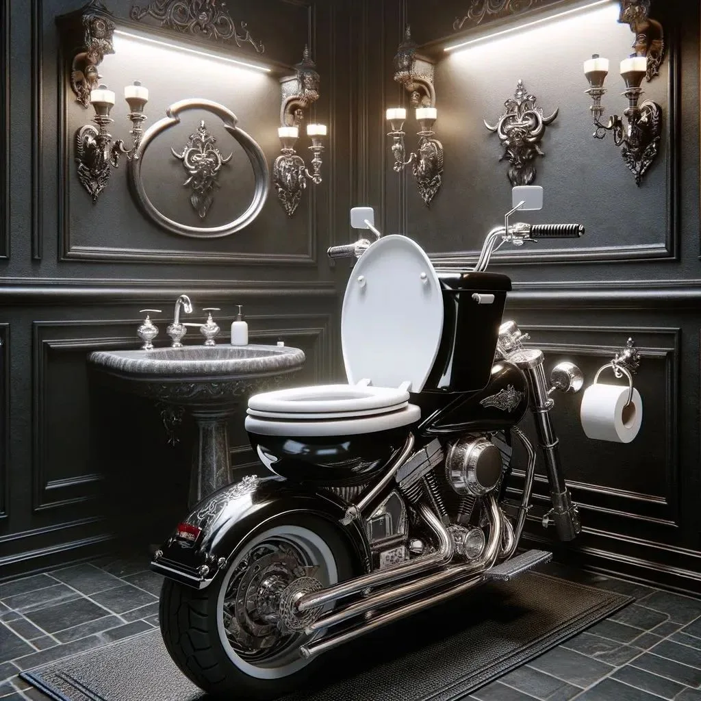 Harley Davidson Inspired Toilet A Unique Addition to Your Bathroom
