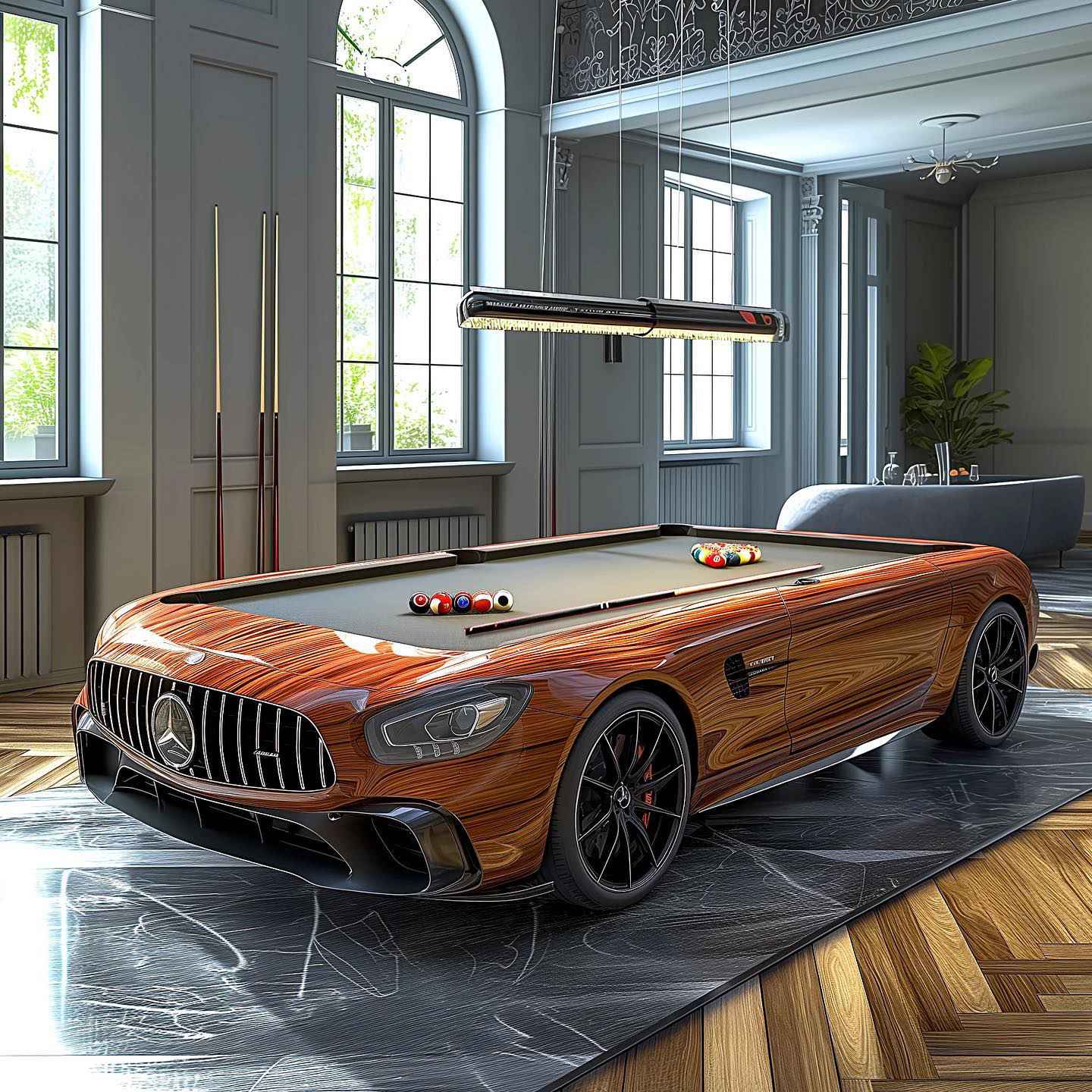 Mercedes Inspired Pool Table The Ultimate Luxury Addition to Your Home