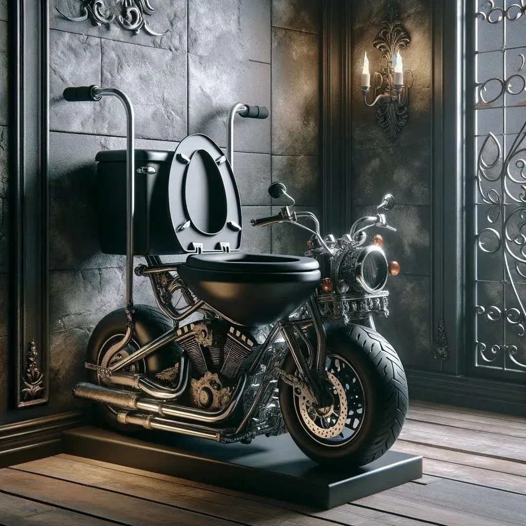 Moto Toilet Designs: Revving Up Bathrooms with Motorcycle-Inspired Creativity