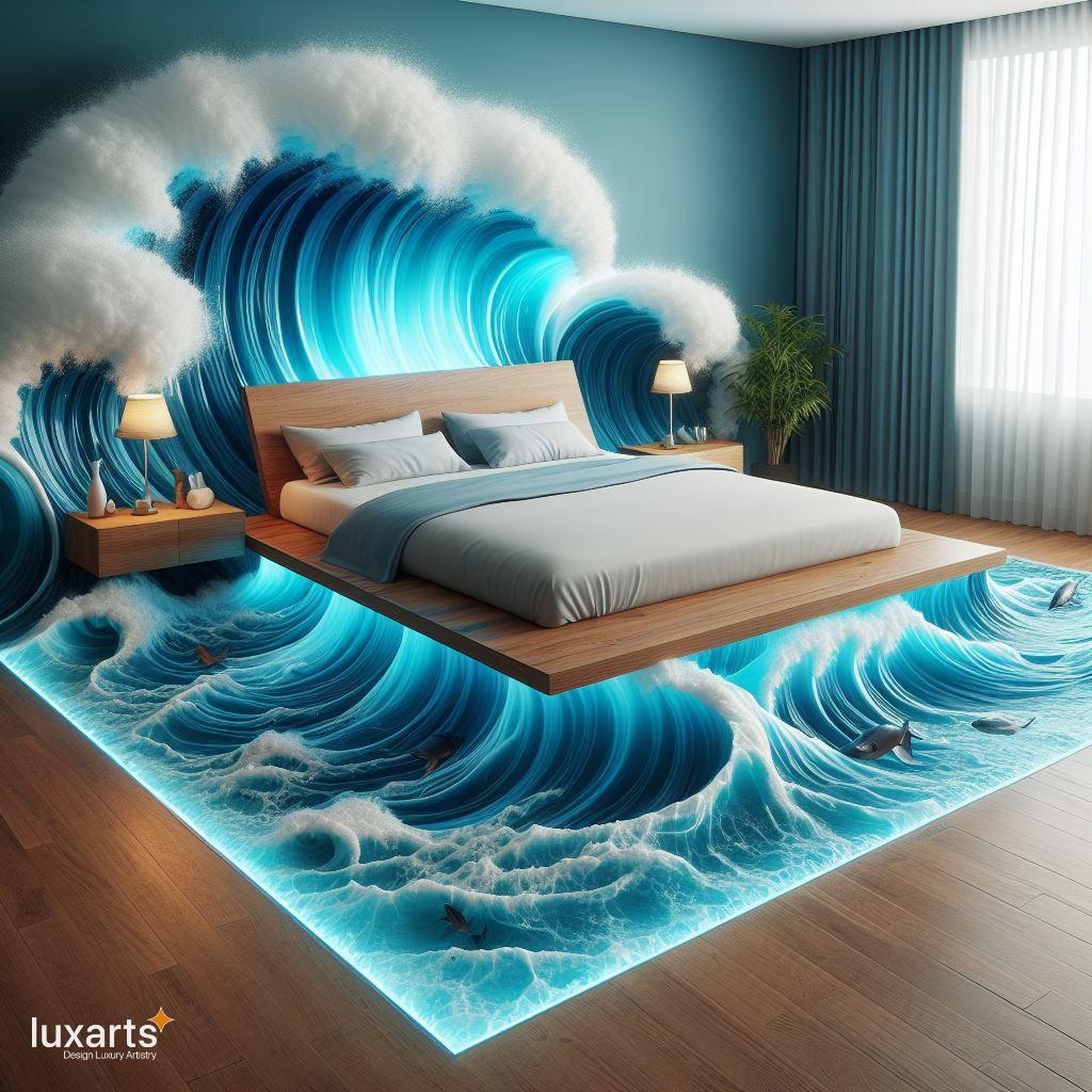 Ocean Beds: Crafting Tranquility with Epoxy Waves and Beach Vibes