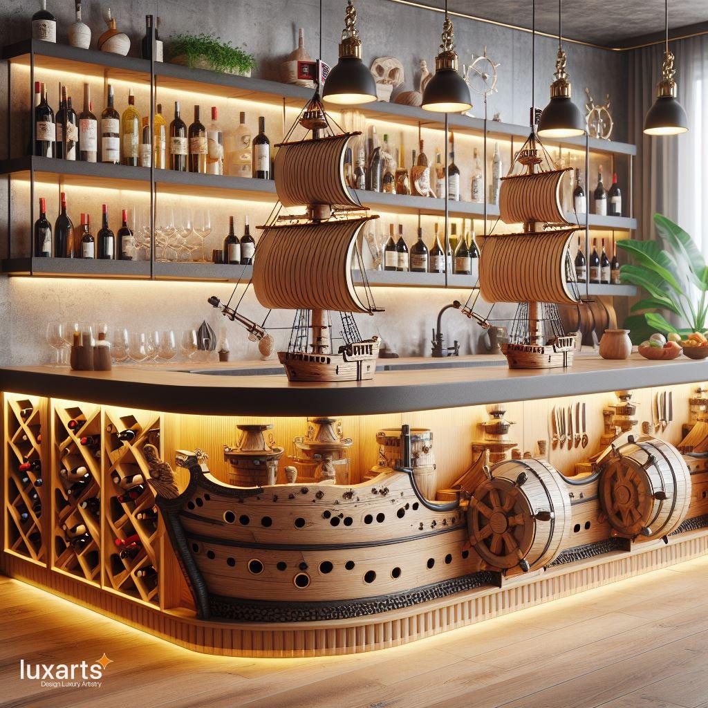 Setting Sail at Home: Pirate Ship-Inspired Kitchen Island Bars for Unforgettable Indoor Mixology