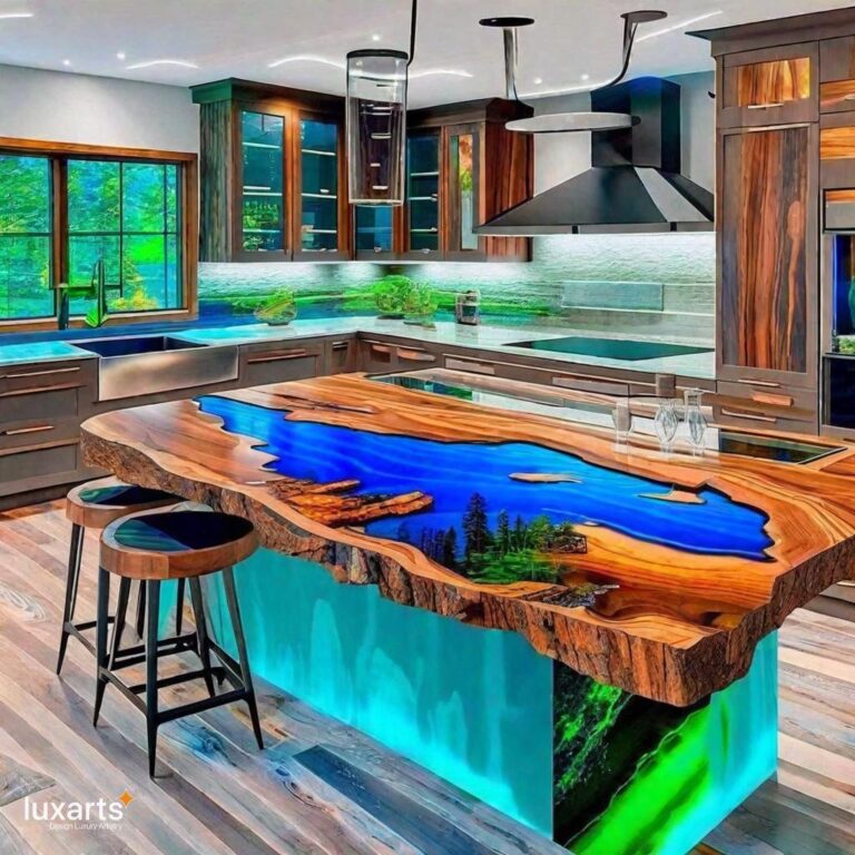 Real Wood and Epoxy Kitchen Islands: The Perfect Fusion of Nature and ...