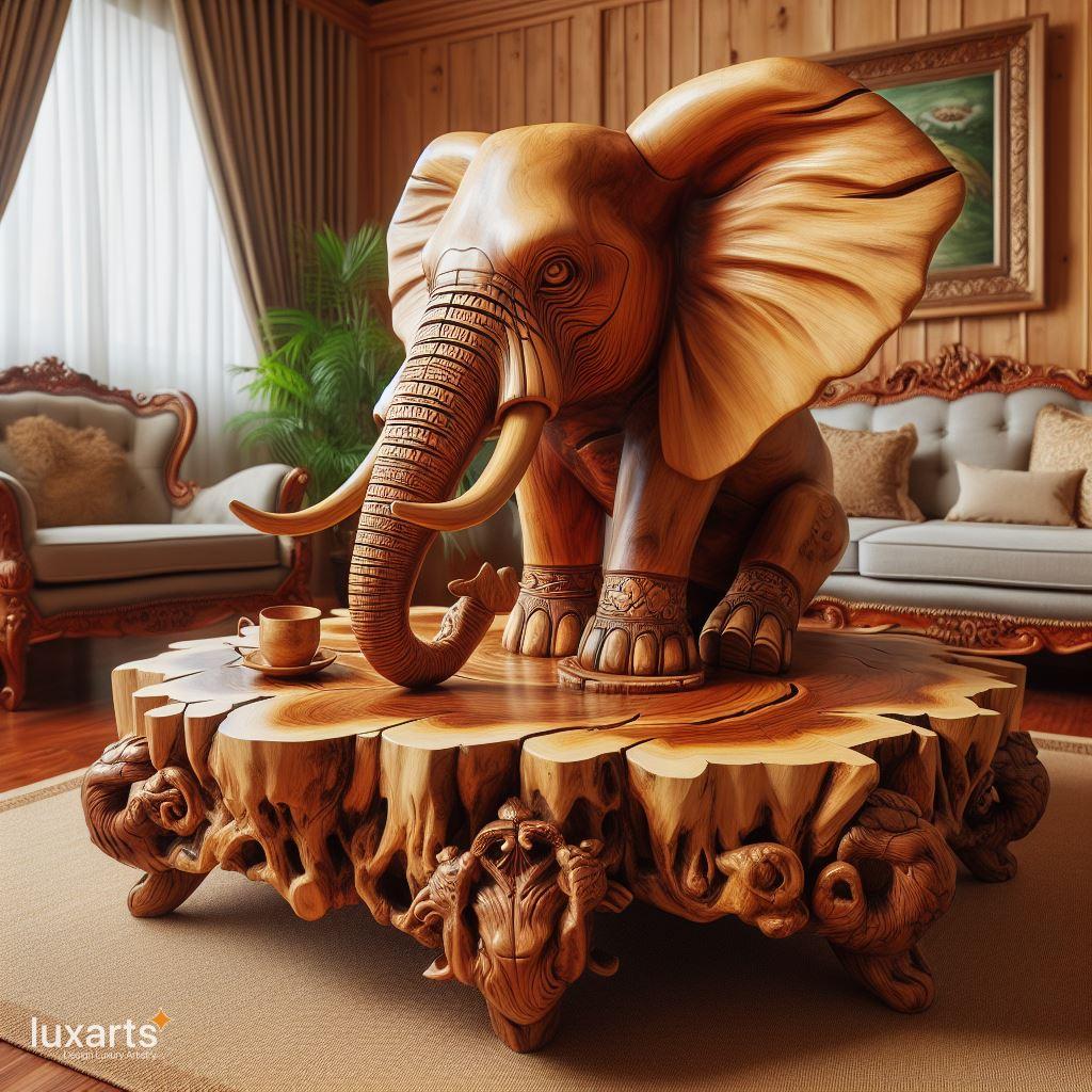 Whimsical Elegance Elevate Your Space with Wooden Animal Shaped Coffee Tables