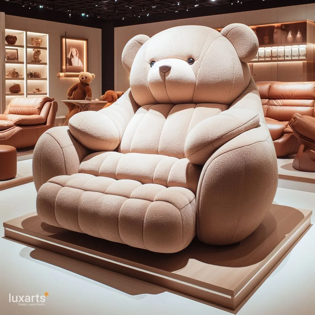 Teddy Bear Inspired Recliner: Sit Back, Relax, and Snuggle Up in Style luxarts teddy bear inspired recliner re 1 jpg