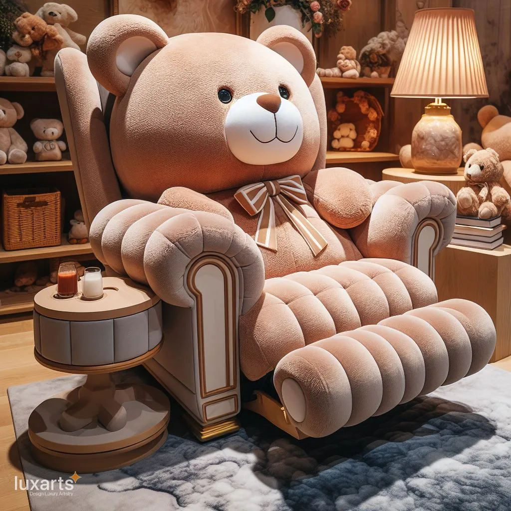 Teddy Bear Inspired Recliner: Sit Back, Relax, and Snuggle Up in Style luxarts teddy bear inspired recliner re 2 jpg