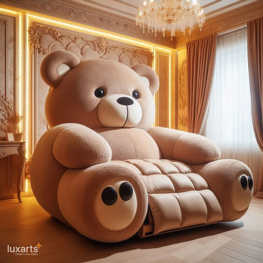 Teddy Bear Inspired Recliner: Sit Back, Relax, and Snuggle Up in Style luxarts teddy bear inspired recliner re 3 jpg