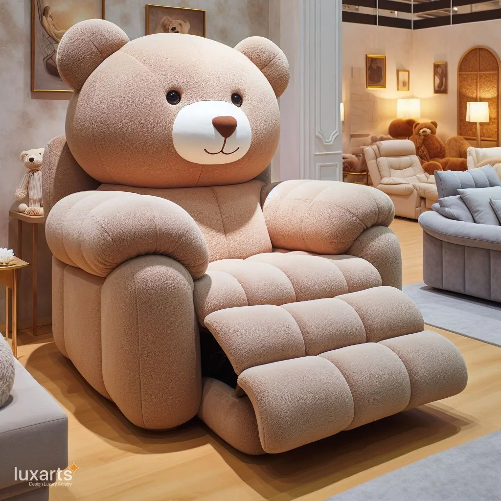 Teddy Bear Inspired Recliner: Sit Back, Relax, and Snuggle Up in Style luxarts teddy bear inspired recliner re 4 jpg