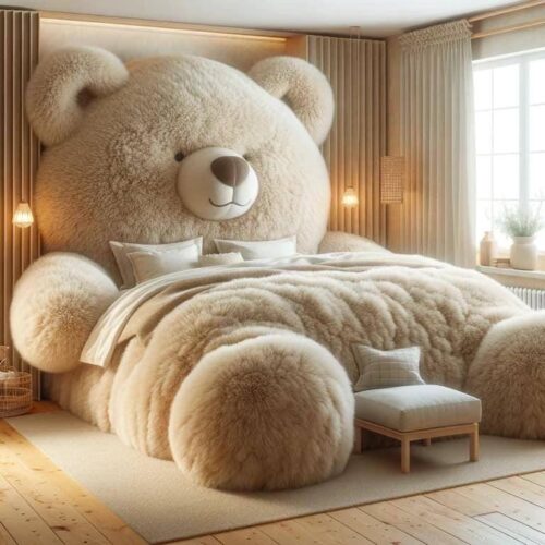 Teddy Bear Shaped Bed Cuddly Comfort And Sweet Dreams In Every Curve Luxarts 7424