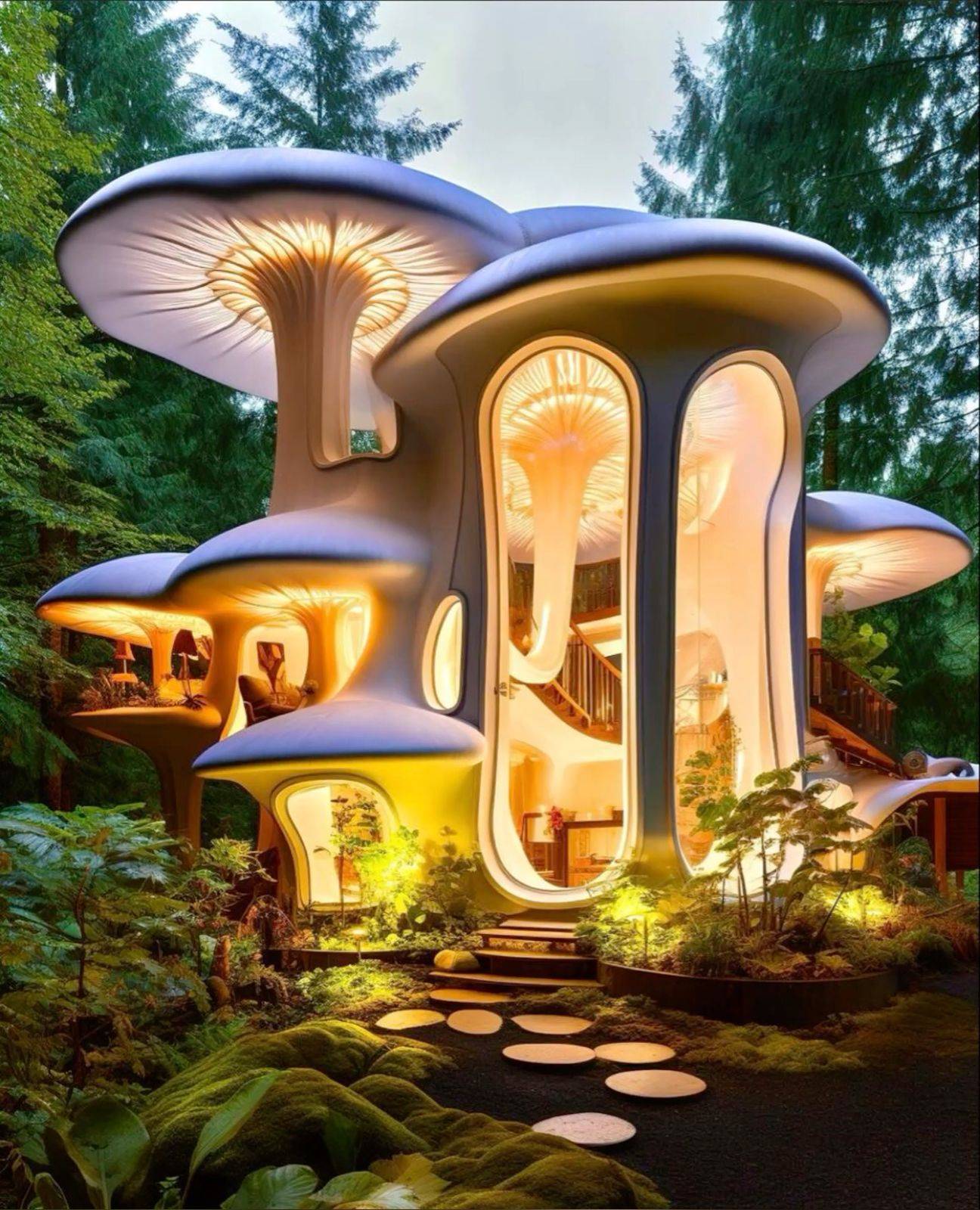 The Mushroom House: Embracing Fungal Elegance in Architectural Design