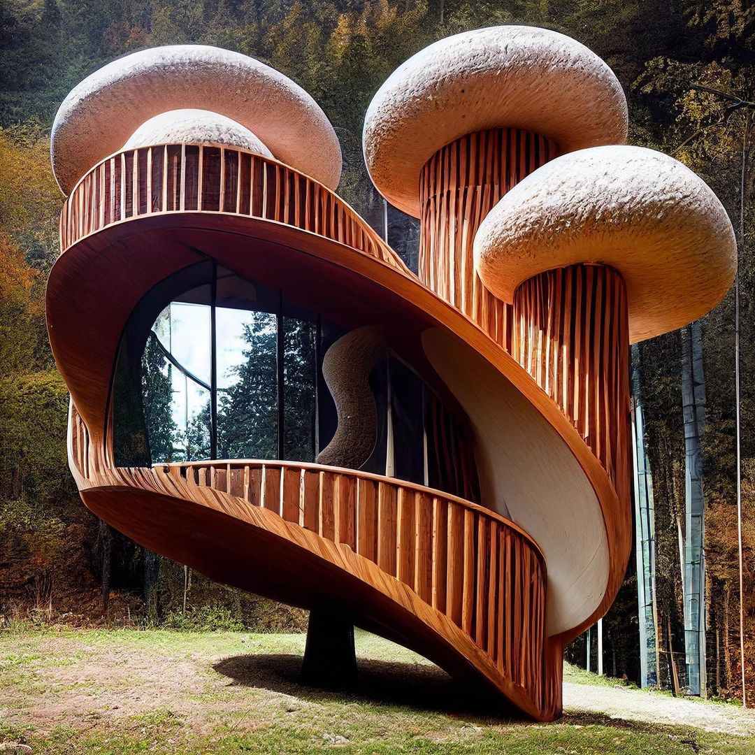 The Mushroom House: Embracing Fungal Elegance in Architectural Design