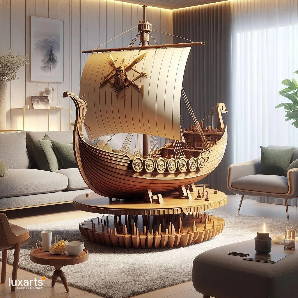 Viking Ship Coffee Tables: Nautical Elegance for Your Living Room