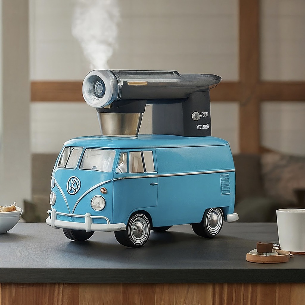 On the Road to Flavor: Volkswagen Bus Inspired Coffee Maker