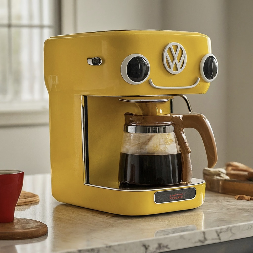 On the Road to Flavor: Volkswagen Bus Inspired Coffee Maker
