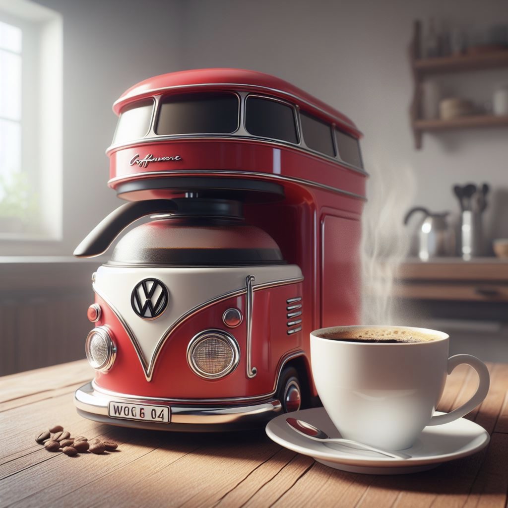 On the Road to Flavor: Volkswagen Bus Inspired Coffee Maker