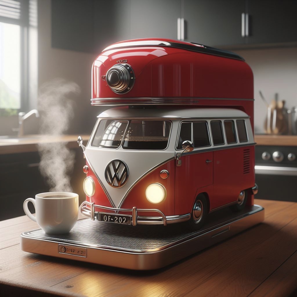 On the Road to Flavor: Volkswagen Bus Inspired Coffee Maker