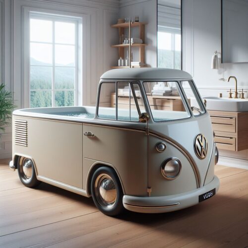 Volkswagen Bus Shaped Bathtub: Soak in Vintage Charm with a Bathing ...