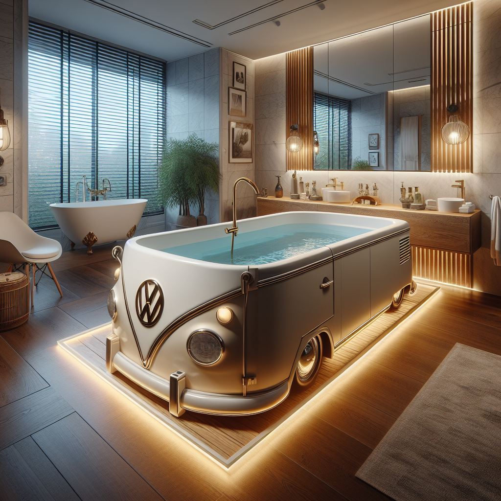 Volkswagen Bus Shaped Bathtub
