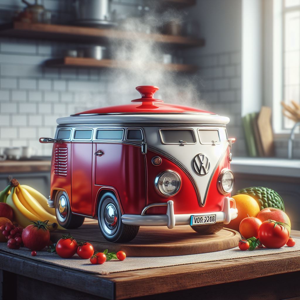 Volkswagen Bus Shaped Slow Cookers: Infusing Retro Vibes into Your Kitchen Adventure luxarts volkswagen bus slow cookers 1