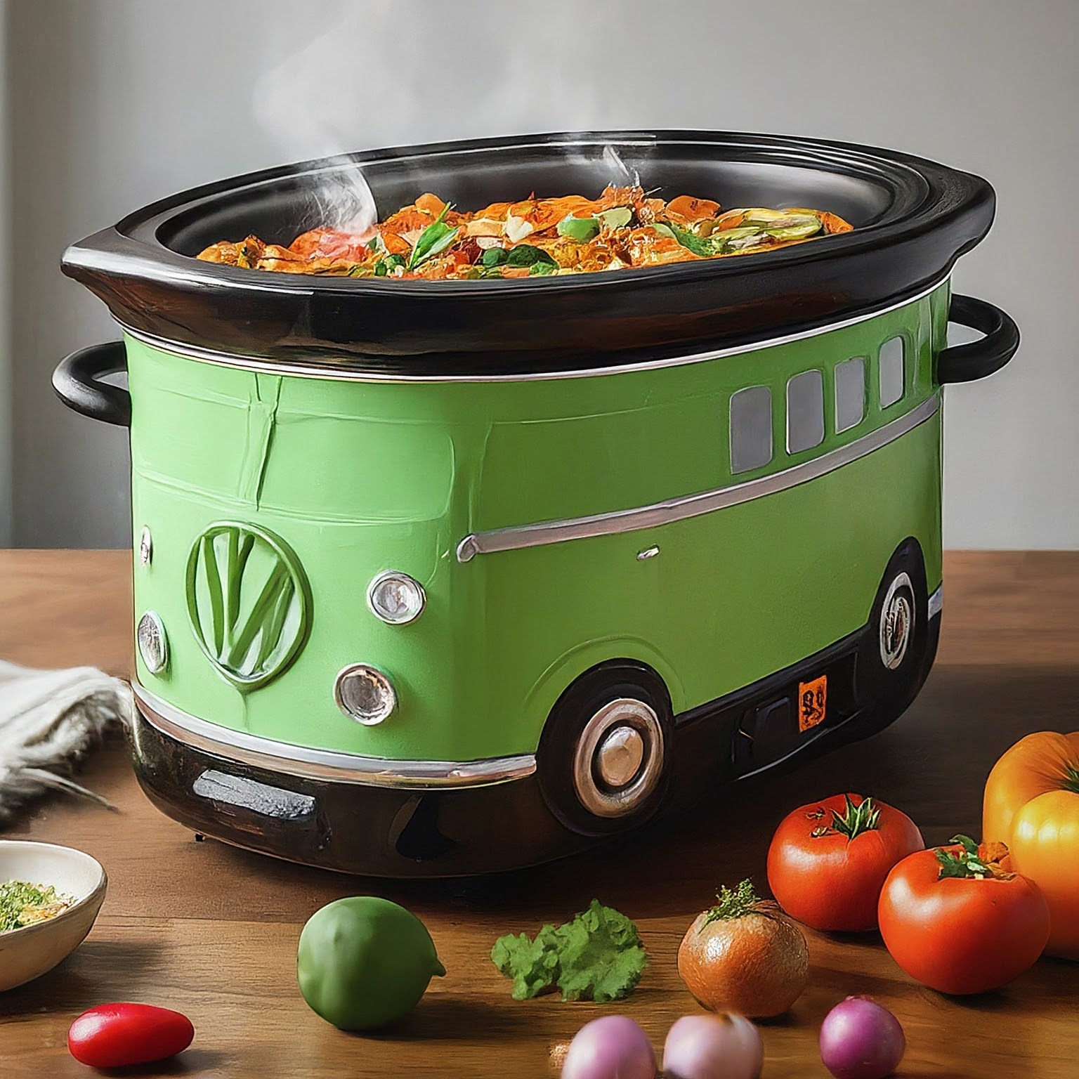 Volkswagen Bus Shaped Slow Cookers: Infusing Retro Vibes into Your Kitchen Adventure luxarts volkswagen bus slow cookers 11