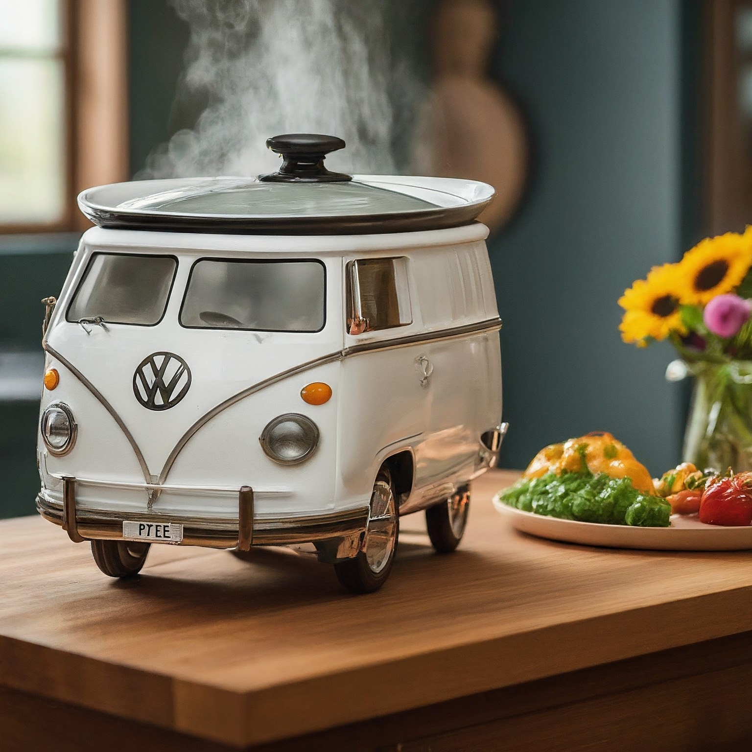 Volkswagen Bus Shaped Slow Cookers: Infusing Retro Vibes into Your Kitchen Adventure luxarts volkswagen bus slow cookers 13