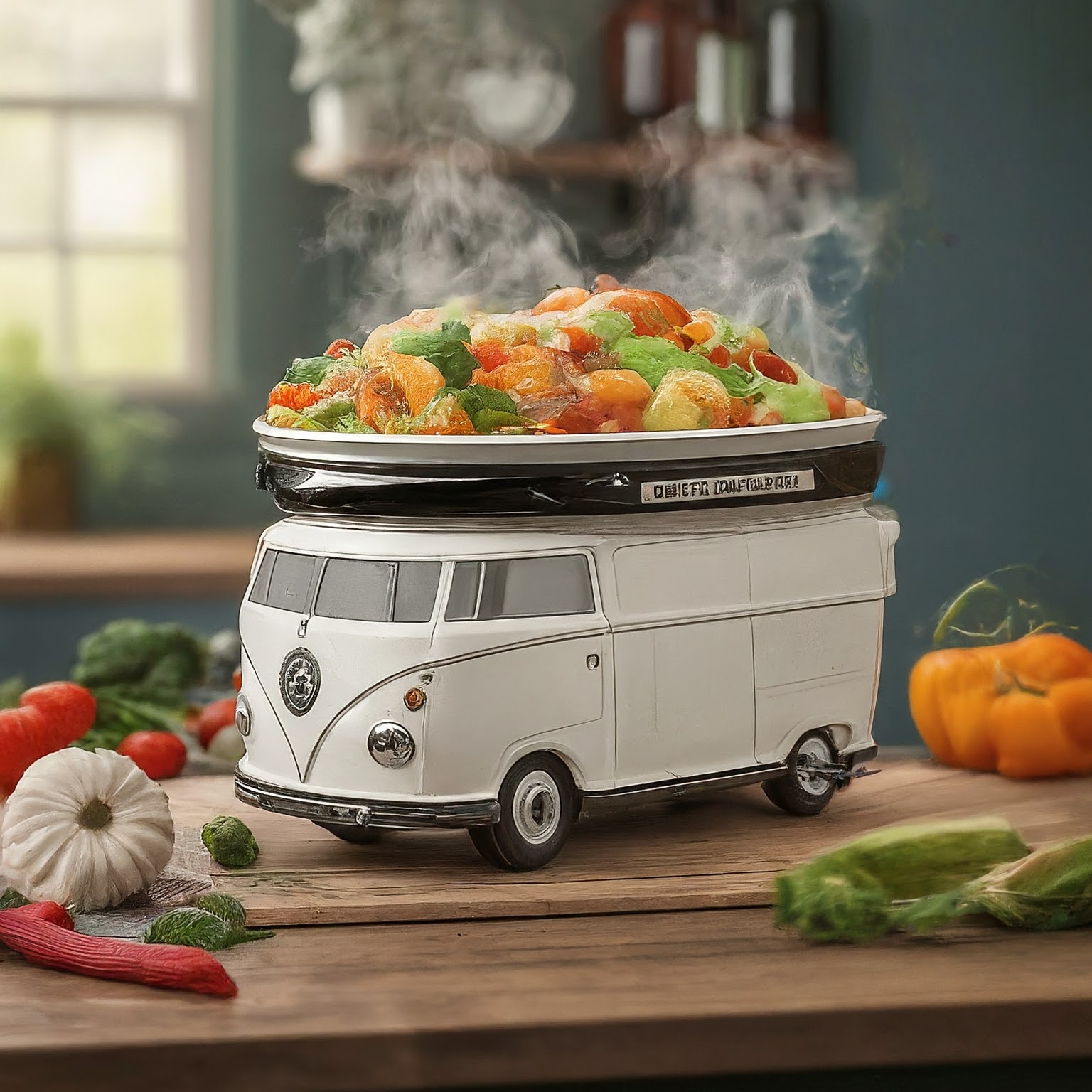 Volkswagen Bus Shaped Slow Cookers: Infusing Retro Vibes into Your Kitchen Adventure luxarts volkswagen bus slow cookers 14