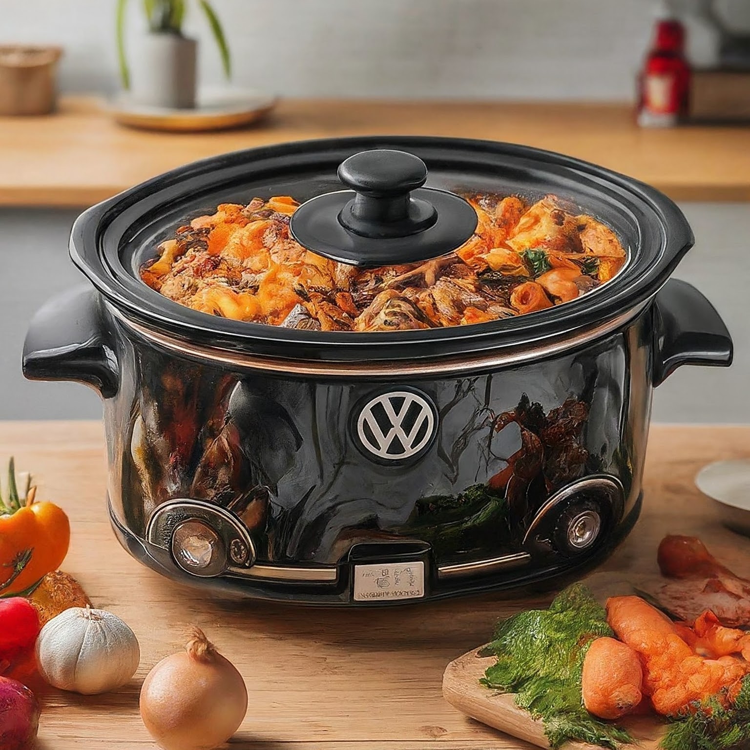 Volkswagen Bus Shaped Slow Cookers: Infusing Retro Vibes into Your Kitchen Adventure luxarts volkswagen bus slow cookers 16