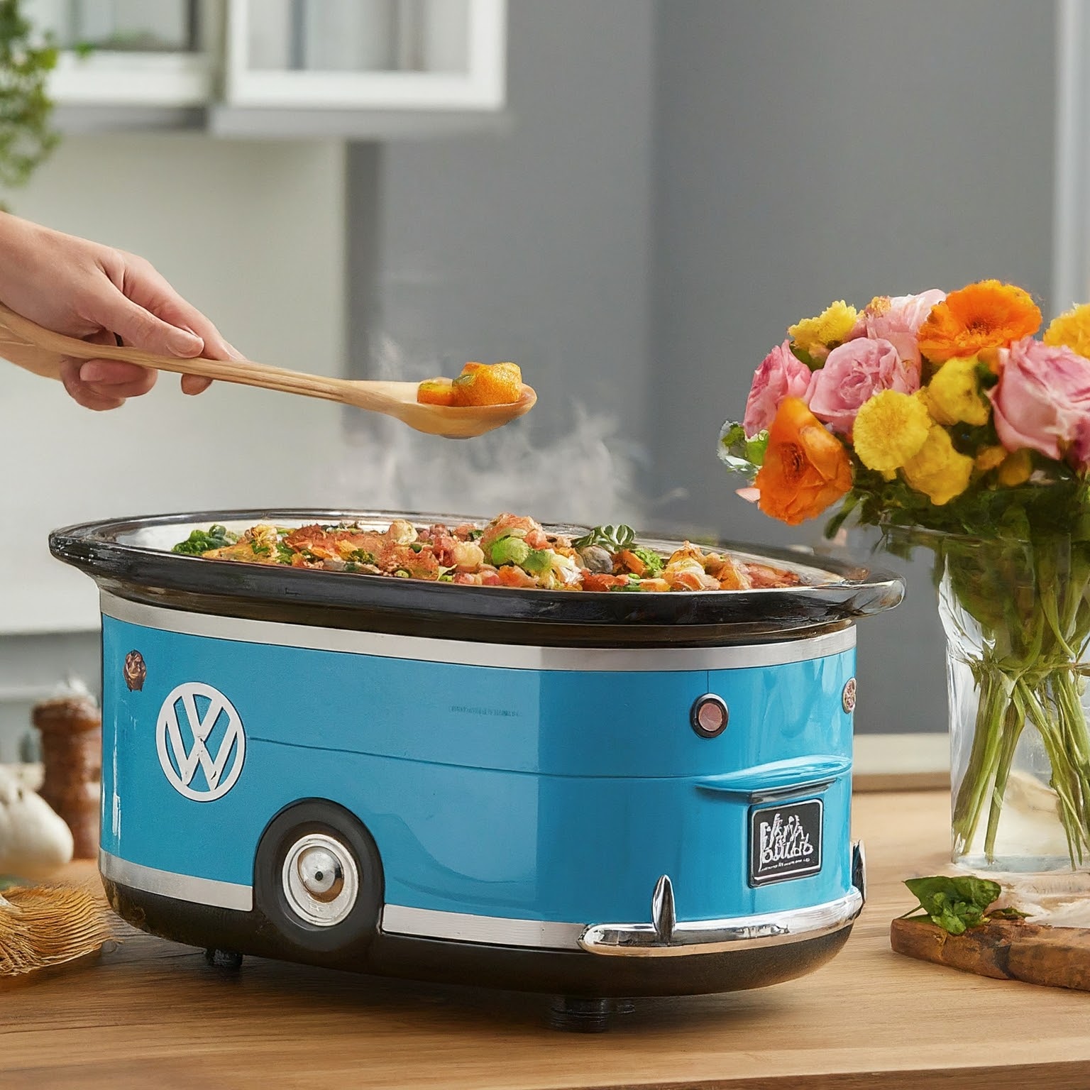 Volkswagen Bus Shaped Slow Cookers: Infusing Retro Vibes into Your Kitchen Adventure luxarts volkswagen bus slow cookers 8