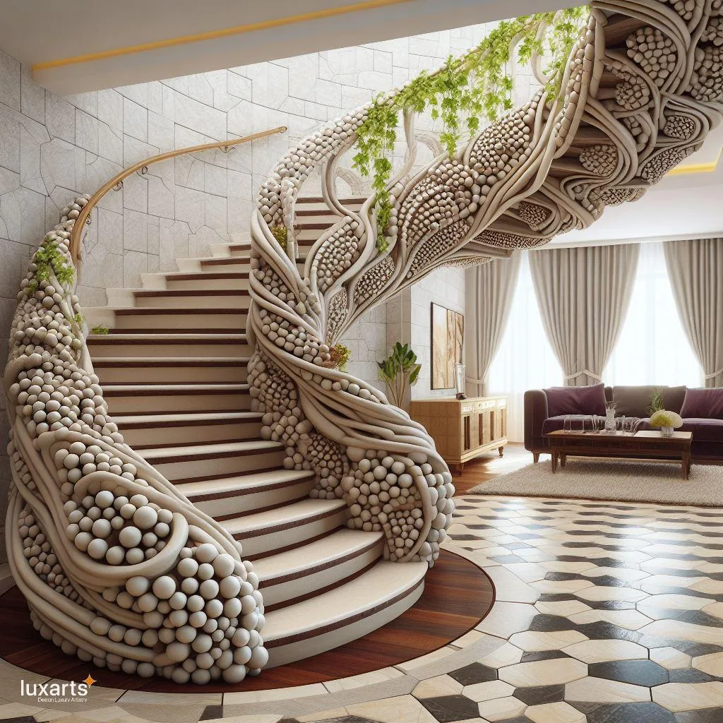 Ascend with Nature: Fruit-Inspired Spiral Staircase for Organic Elegance 3Grapevine jpg