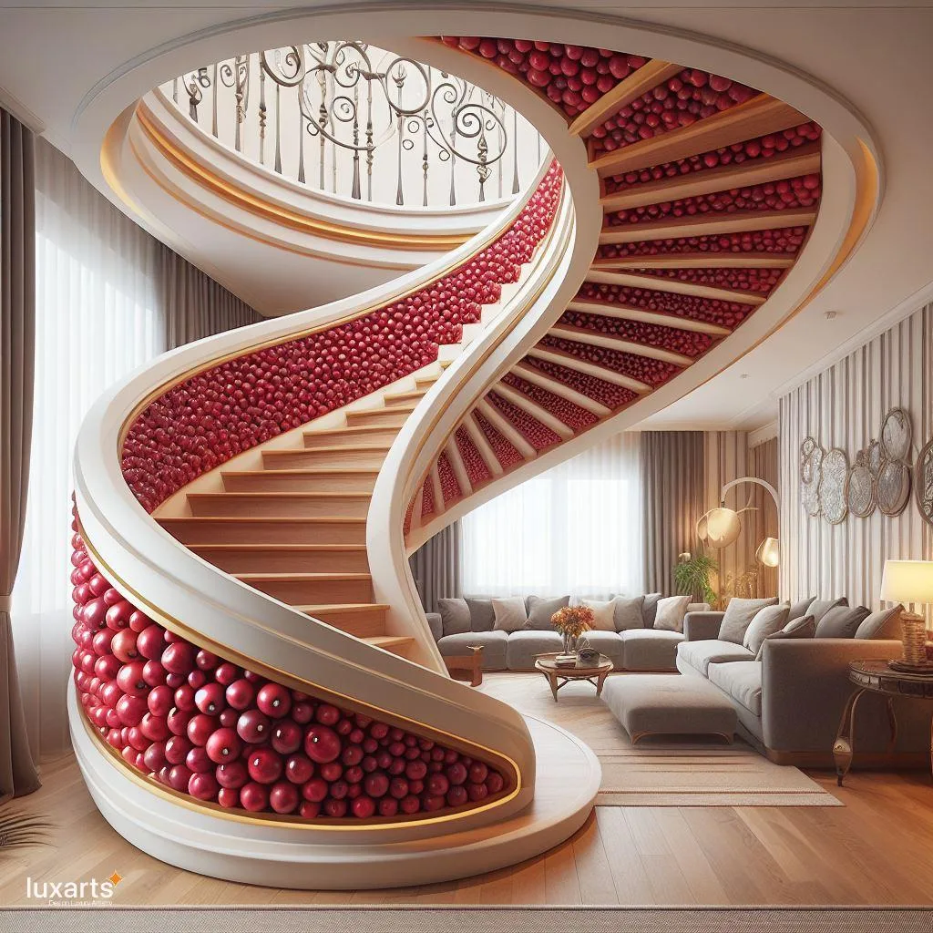 Ascend with Nature: Fruit-Inspired Spiral Staircase for Organic Elegance 4Berry jpg