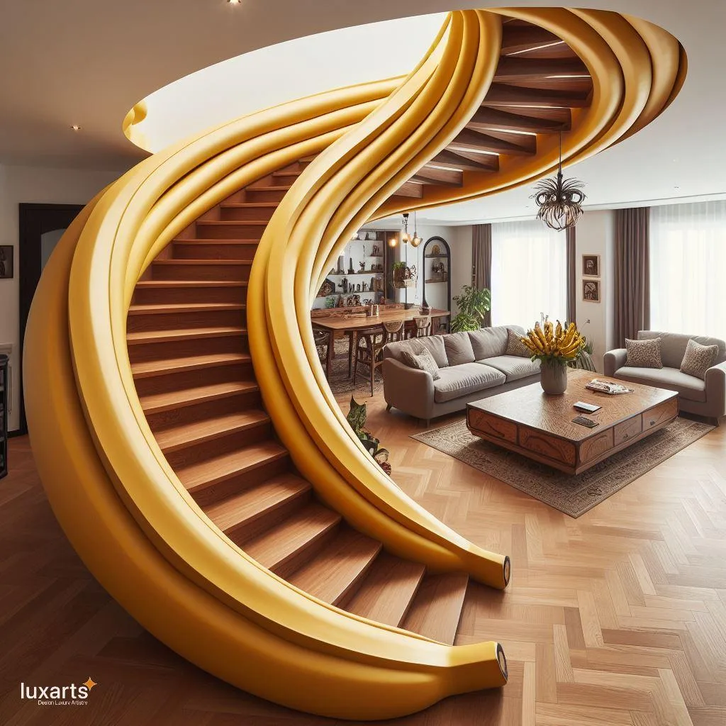 Ascend with Nature: Fruit-Inspired Spiral Staircase for Organic Elegance 7Banana jpg