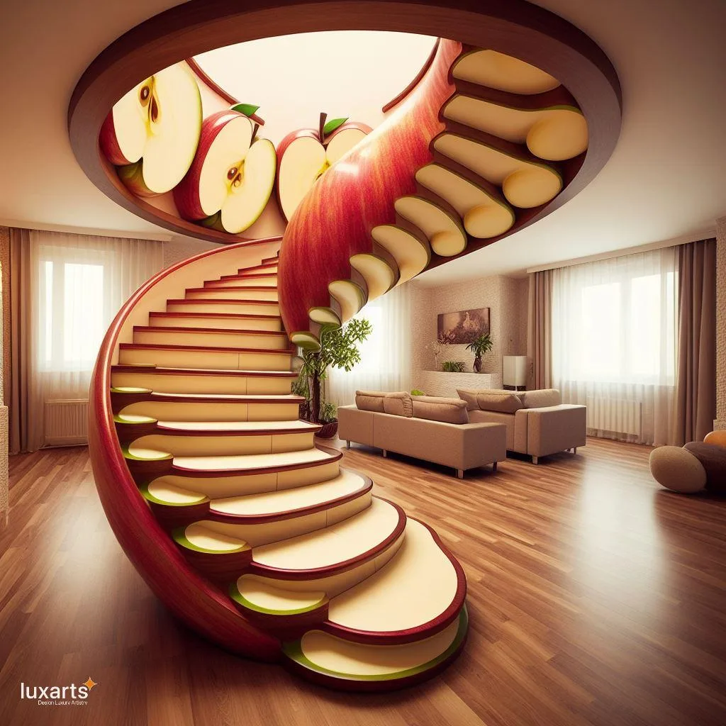 Ascend with Nature: Fruit-Inspired Spiral Staircase for Organic Elegance Apple 1 jpg