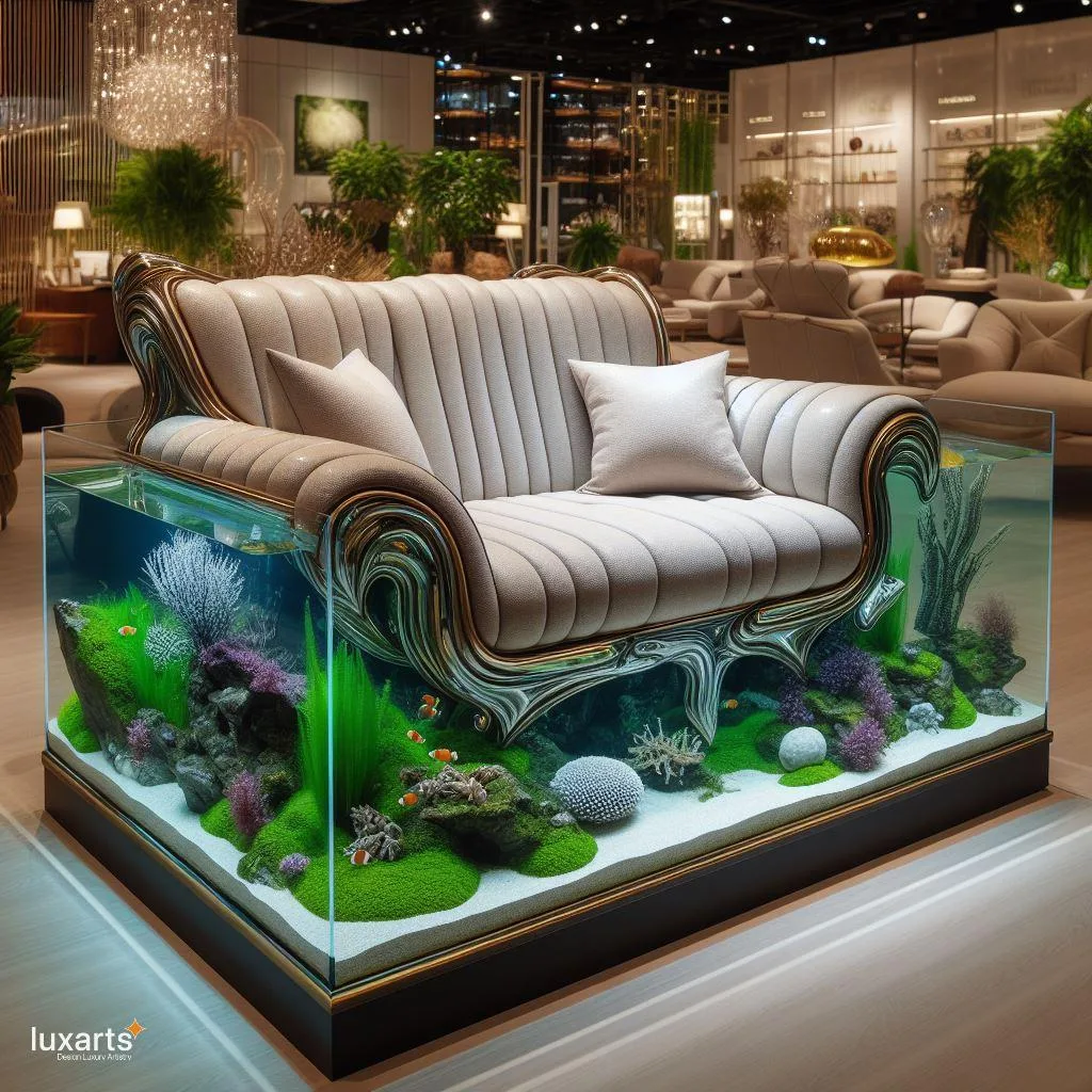 Underwater Comfort: Aquarium Sofa for Tranquil Living Spaces luxarts aquarium sofa 11 jpg