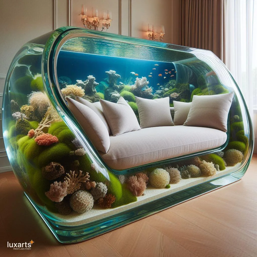 Underwater Comfort: Aquarium Sofa for Tranquil Living Spaces luxarts aquarium sofa 12 jpg