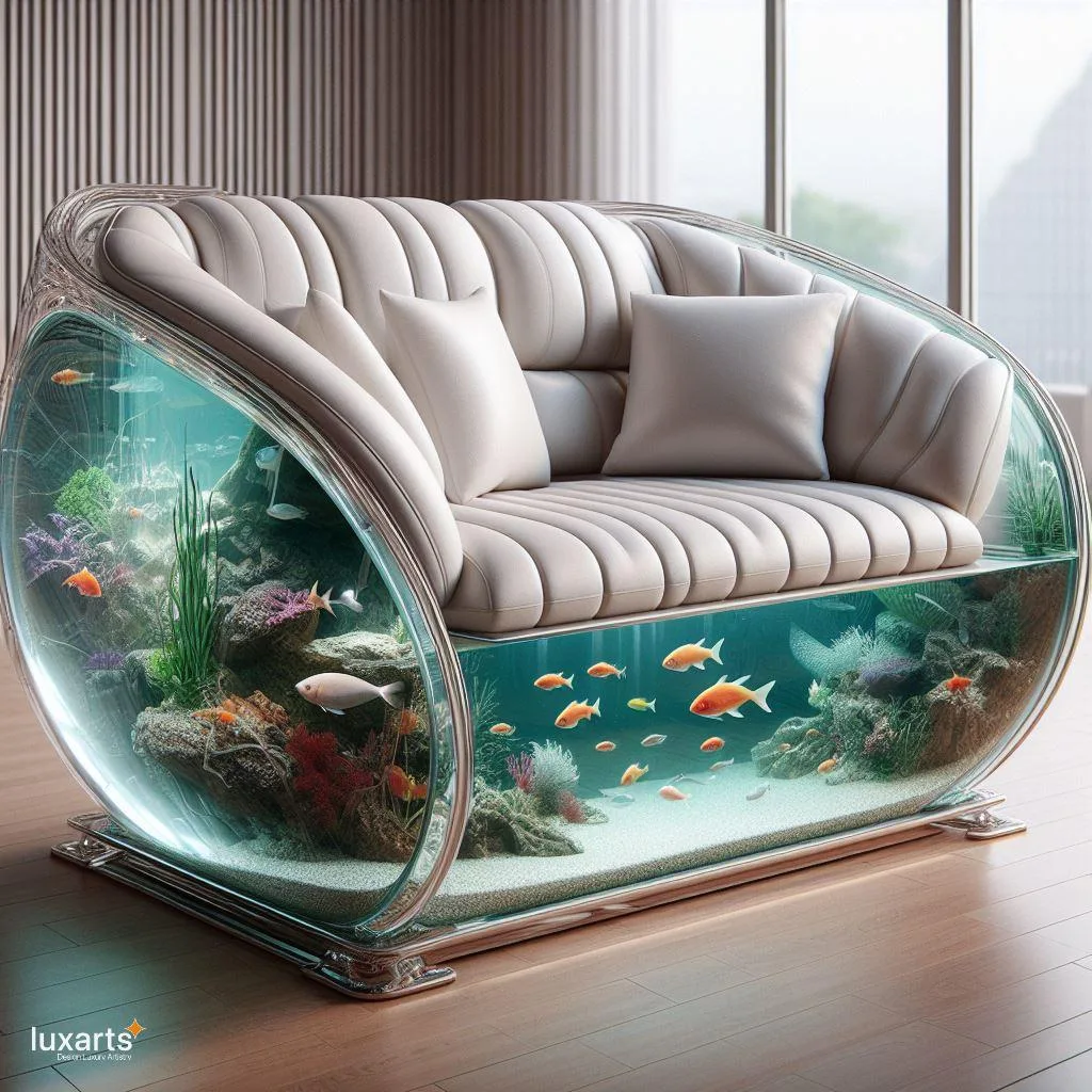 Underwater Comfort: Aquarium Sofa for Tranquil Living Spaces luxarts aquarium sofa 4 jpg