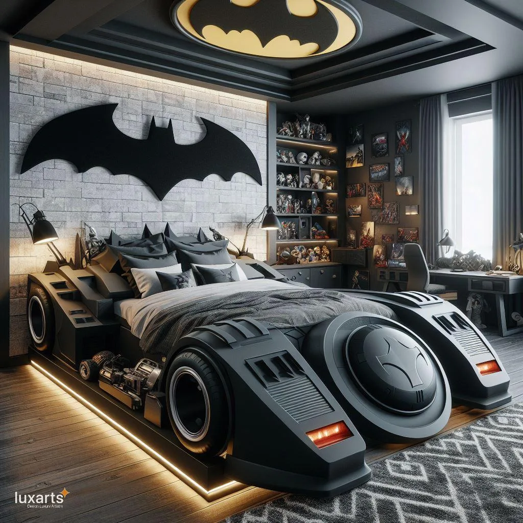 Race into Dreamland: Unveiling the Batmobile-Inspired Bed for Young Superheroes luxarts batmobile inspired bed 12 jpg
