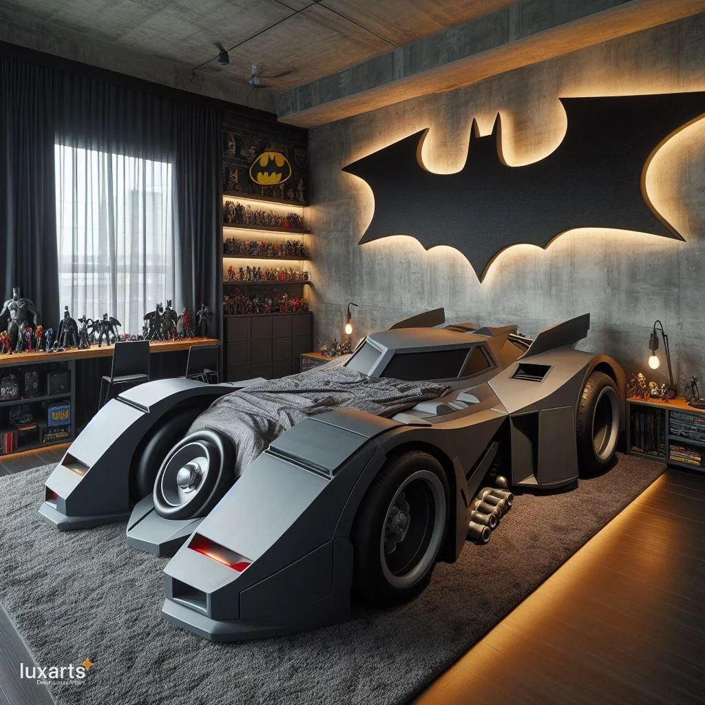 Race into Dreamland: Unveiling the Batmobile-Inspired Bed for Young Superheroes luxarts batmobile inspired bed 5 jpg