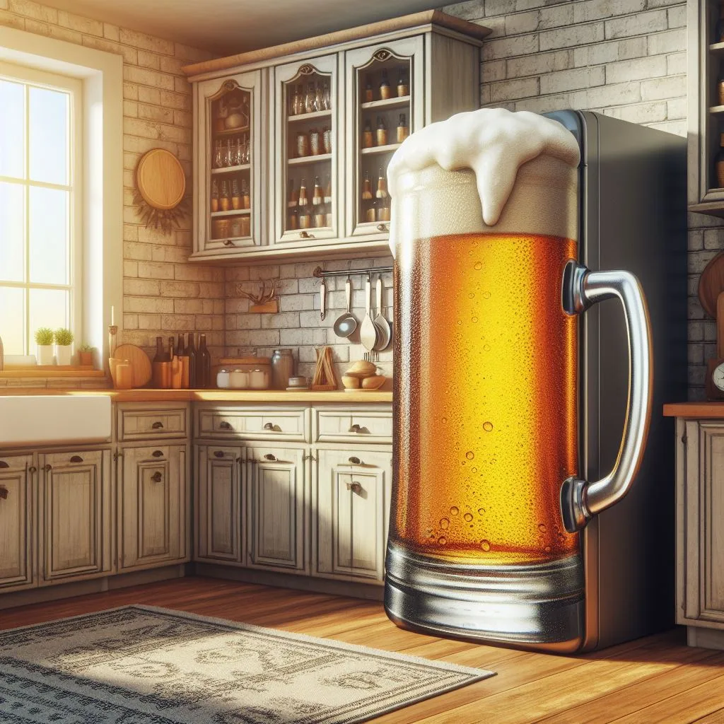 Beer Glass-Shaped Beer Fridge: Keeping Your Brews Cool in Style luxarts beer glass shaped beer fridge 3 jpg