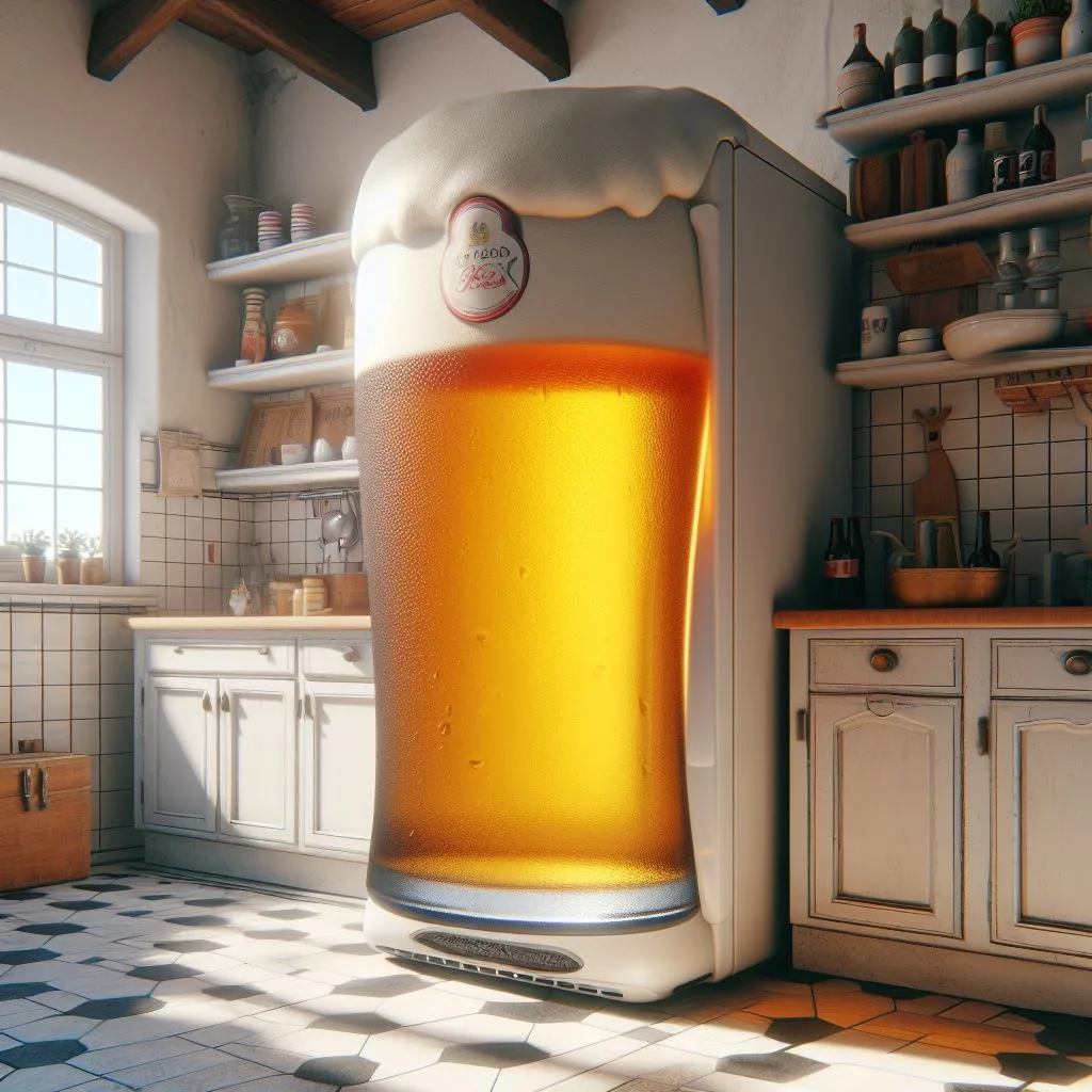 Beer Glass-Shaped Beer Fridge: Keeping Your Brews Cool in Style luxarts beer glass shaped beer fridge 4 jpg