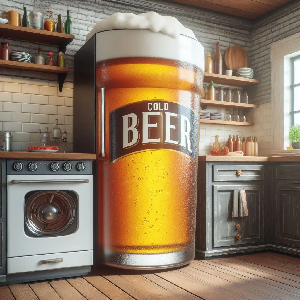 Beer Glass-Shaped Beer Fridge: Keeping Your Brews Cool in Style luxarts beer glass shaped beer fridge 5 jpg