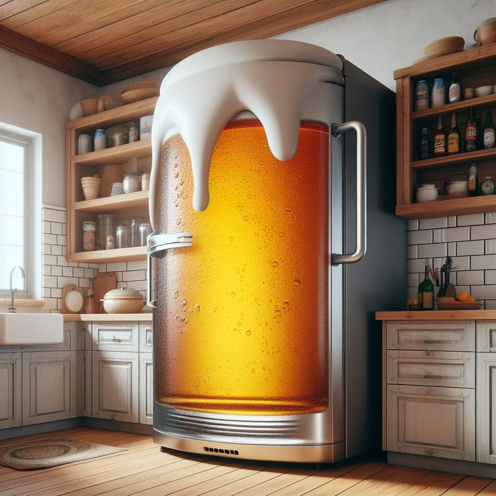 Beer Glass-Shaped Beer Fridge: Keeping Your Brews Cool in Style luxarts beer glass shaped beer fridge 6 jpg