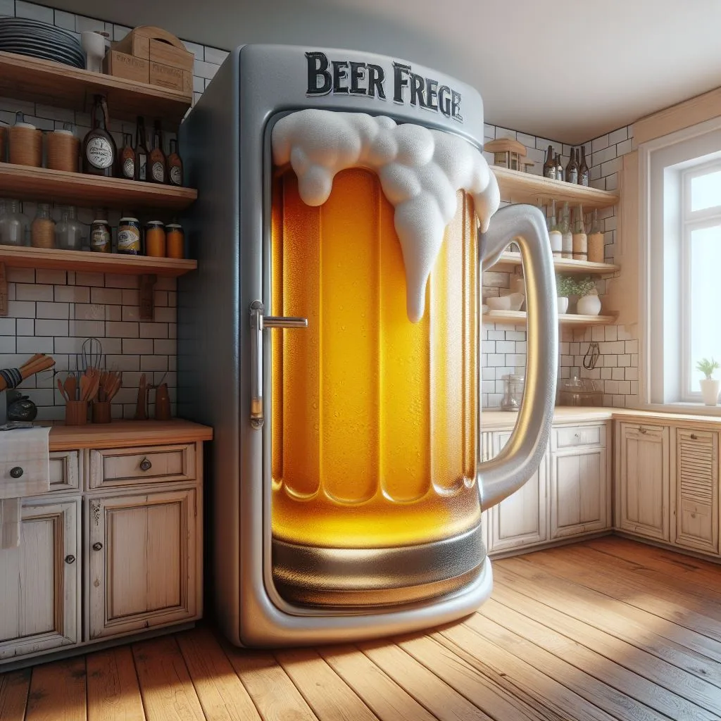 Beer Glass-Shaped Beer Fridge: Keeping Your Brews Cool in Style luxarts beer glass shaped beer fridge 7 jpg