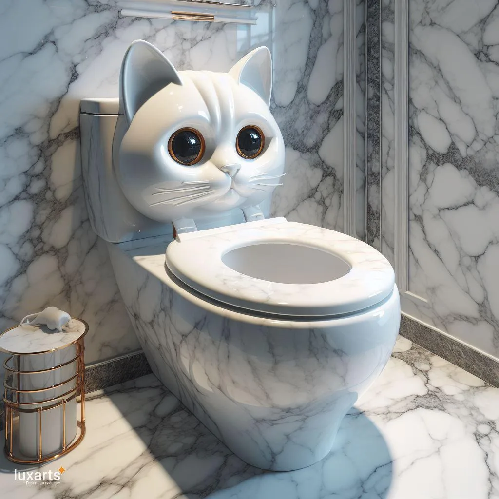 Feline Fun: Cat-Shaped Toilets for Whimsical Bathroom Decor luxarts cat shaped toilet 2 jpg